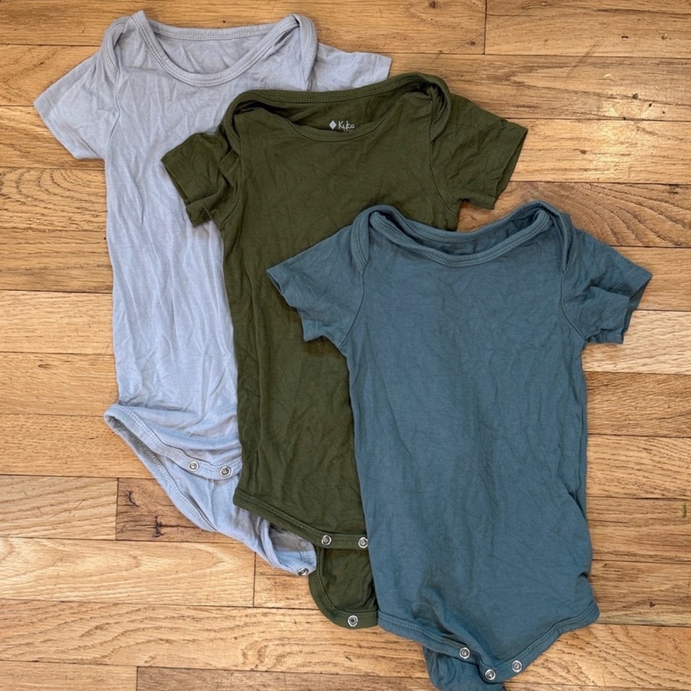 Kyte BABY Bodysuits in Gray, Olive, and Teal